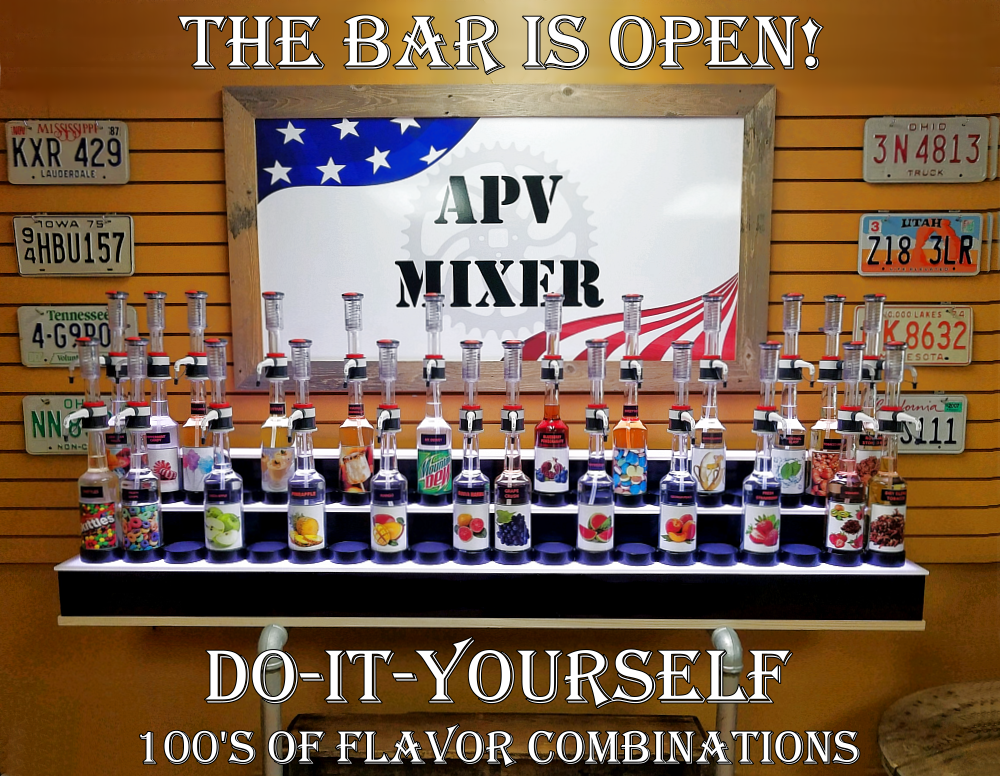 Do-It-Yourself E-liquid Flavor Bar, 100's of combinations